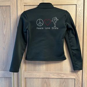 Chloe Noel? Polartec figure skating jacket Peace Love Skate Size CS